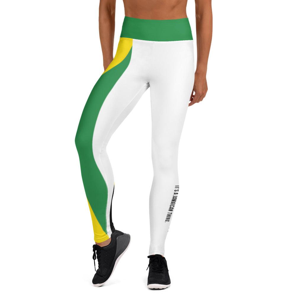 #BUMBOCLAAT Yoga Leggings - I love Jamrock Krazee Rasta Authentic Jamaican Products